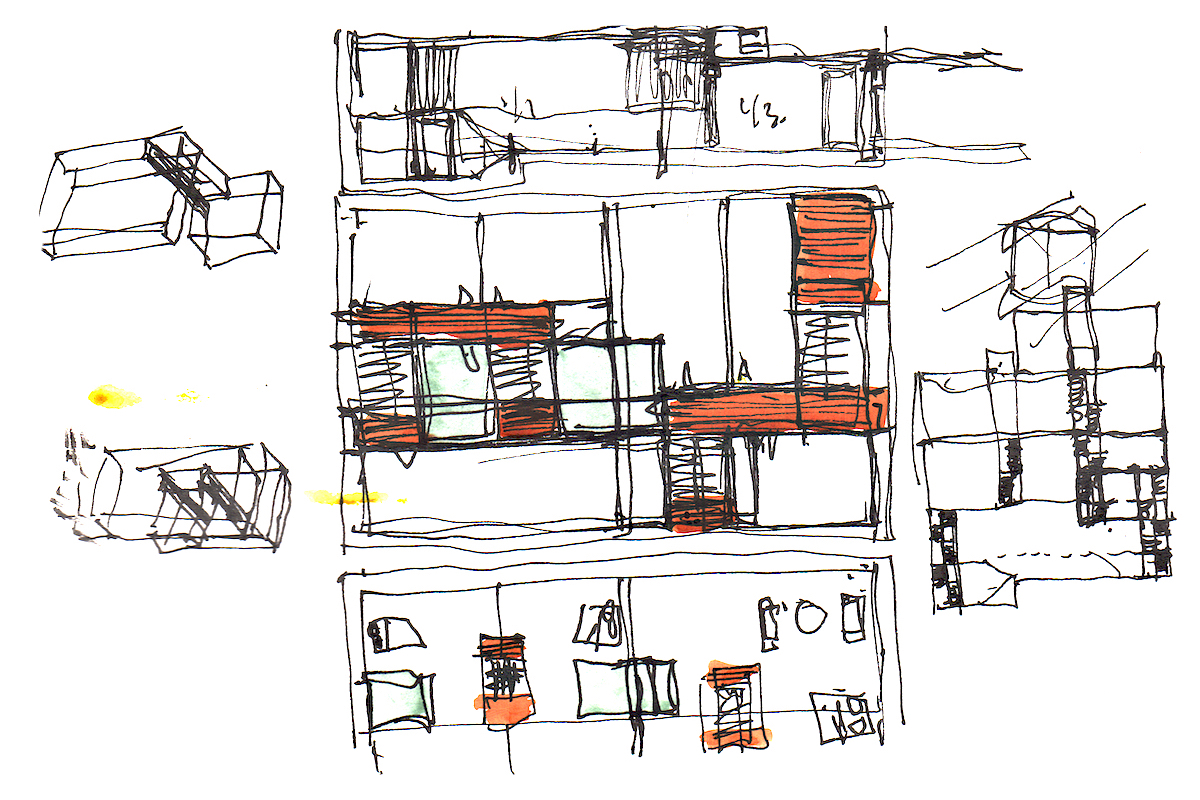 Thomas Deckker Architect: Tower House with 3 Staircases