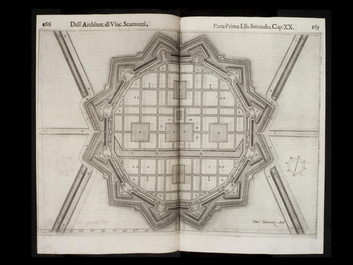 A military camp from Girolamo Cataneo:Le Capitaine (Lyon 1593)
