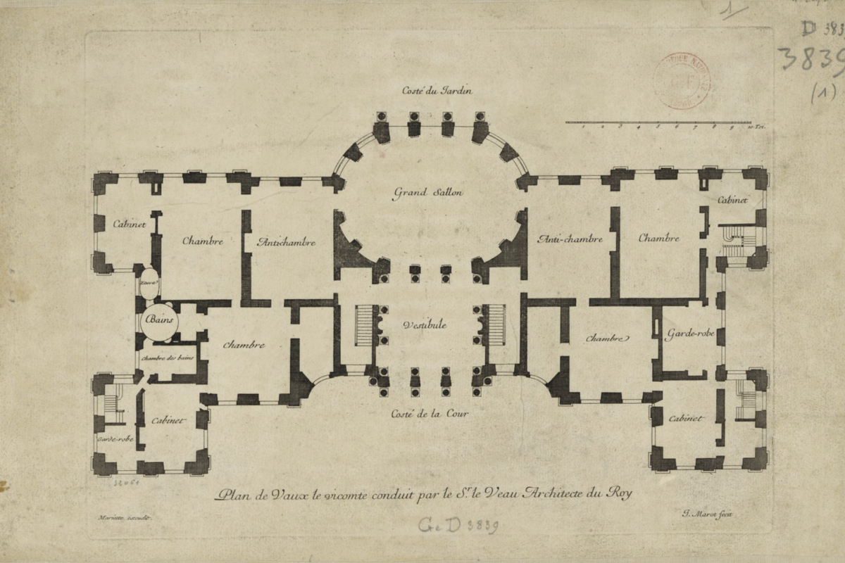  Louis Le Vaux and André Le Nôtre: Vaux-le-Vicomte ground floor plan