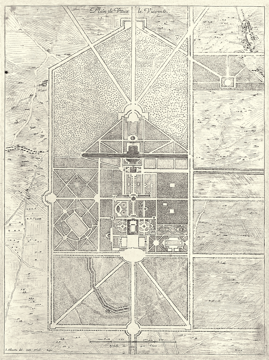 Louis Le Vaux and André Le Nôtre: Vaux-le-Vicomte site plan