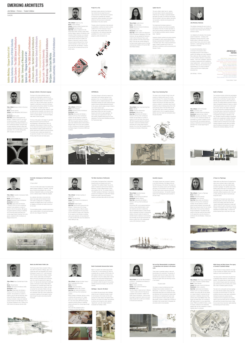 McAslan Gallery: Emerging Architects